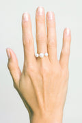 Silver 3 PEARLS Ring