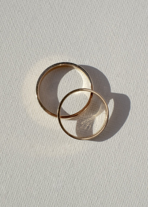 18k Red Gold Wedding Bands (A)
