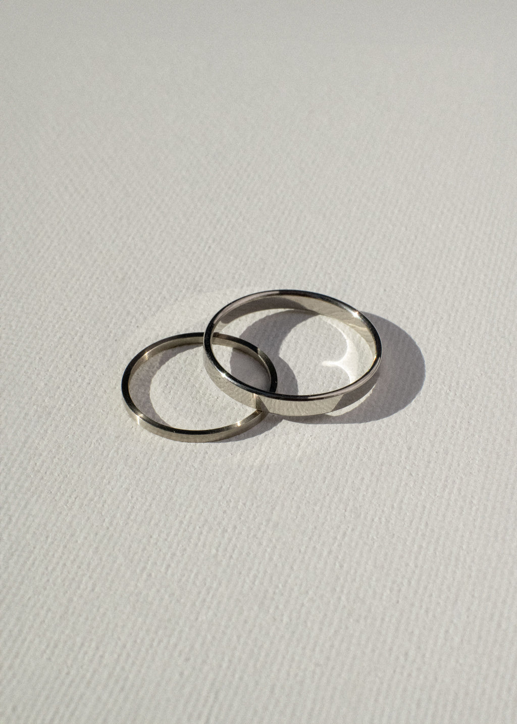 18k Palladium White Gold Wedding Bands (E)