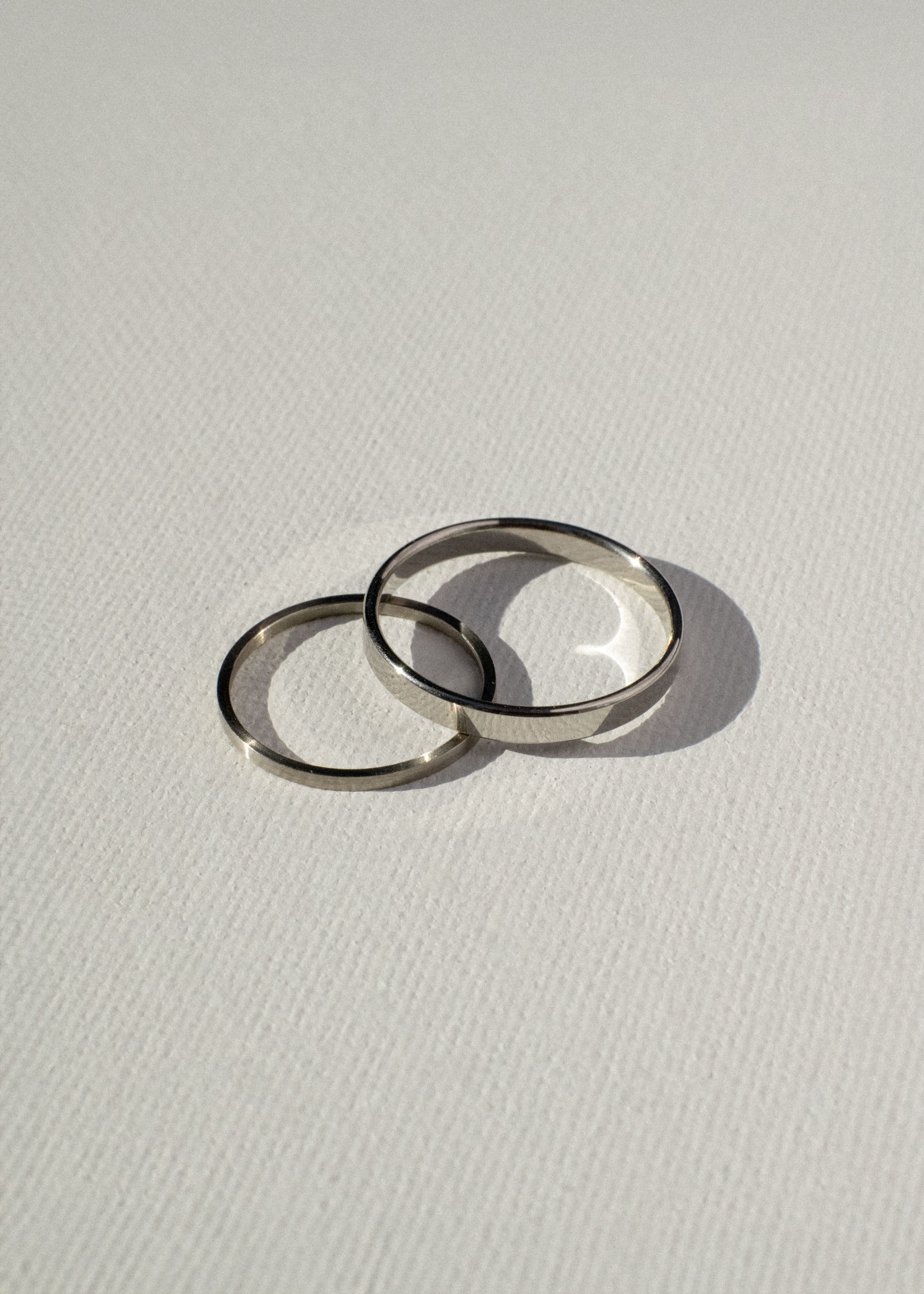 18k Palladium White Gold Wedding Bands (E)