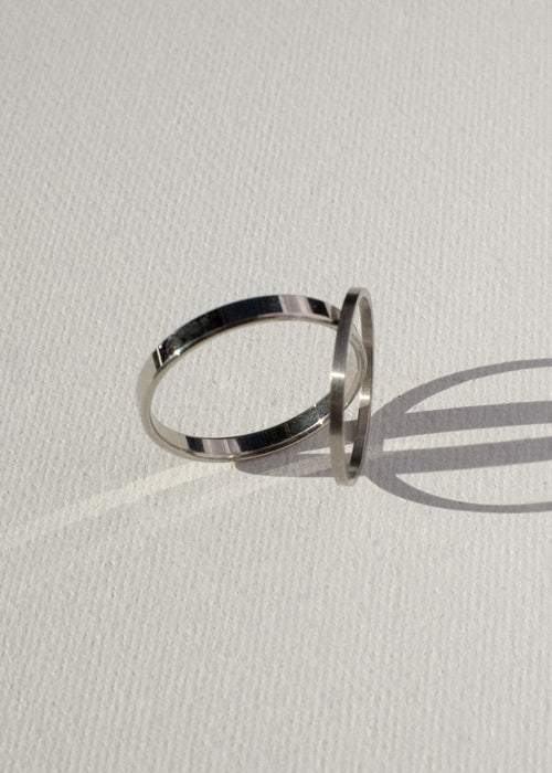 18k Palladium White Gold Wedding Bands (E)