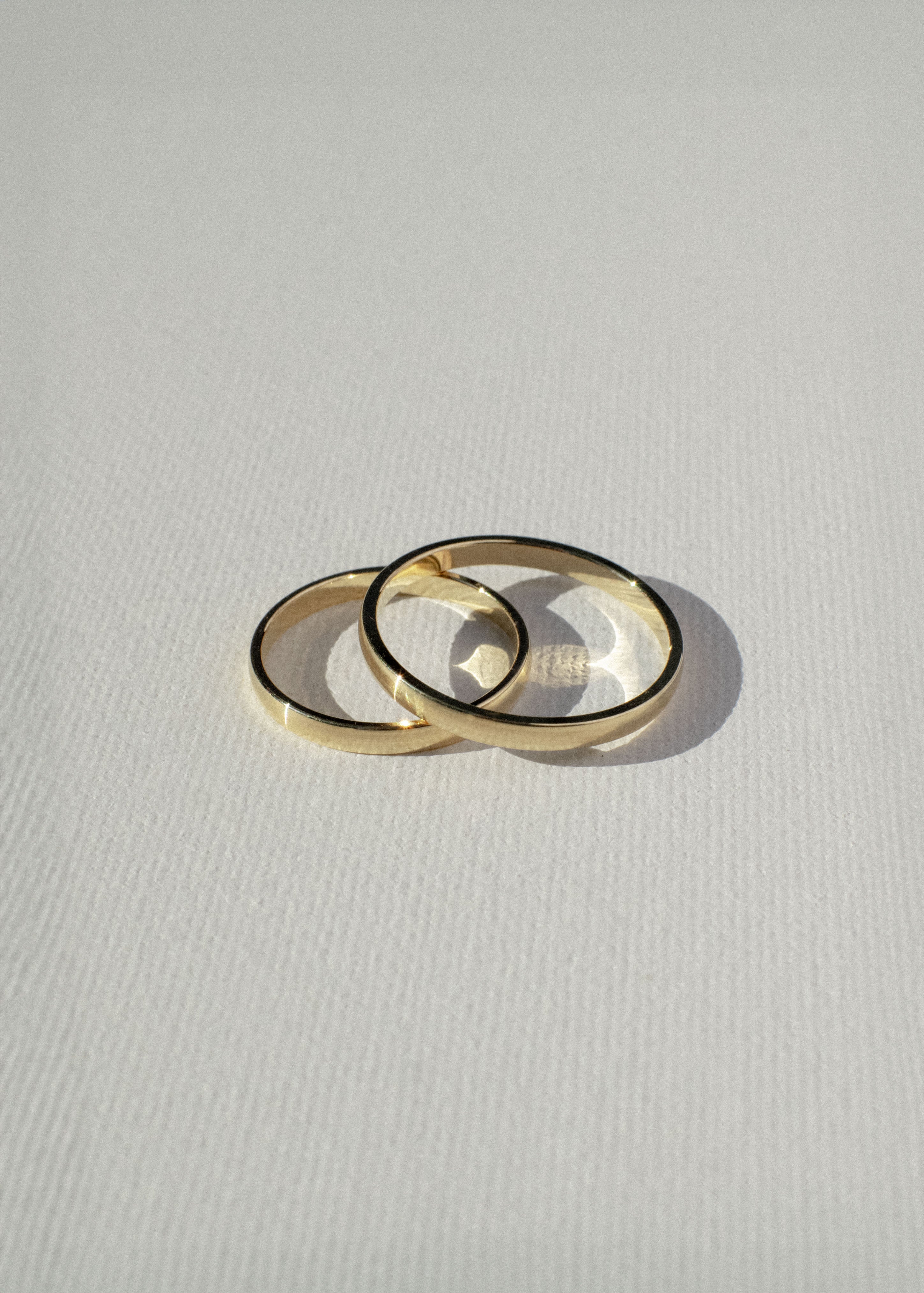 18k Rose Gold Wedding Bands (F)