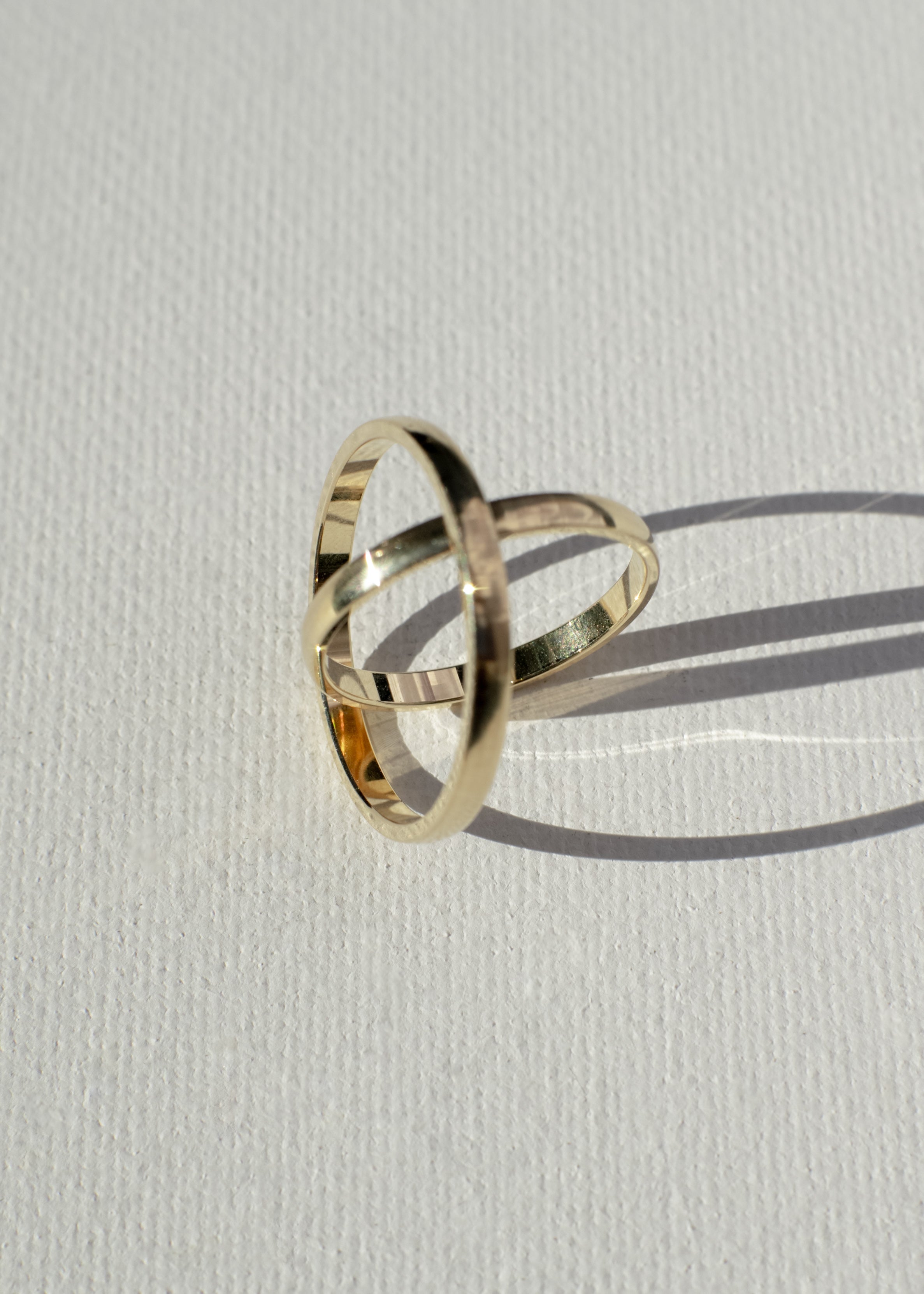 18k Rose Gold Wedding Bands (F)