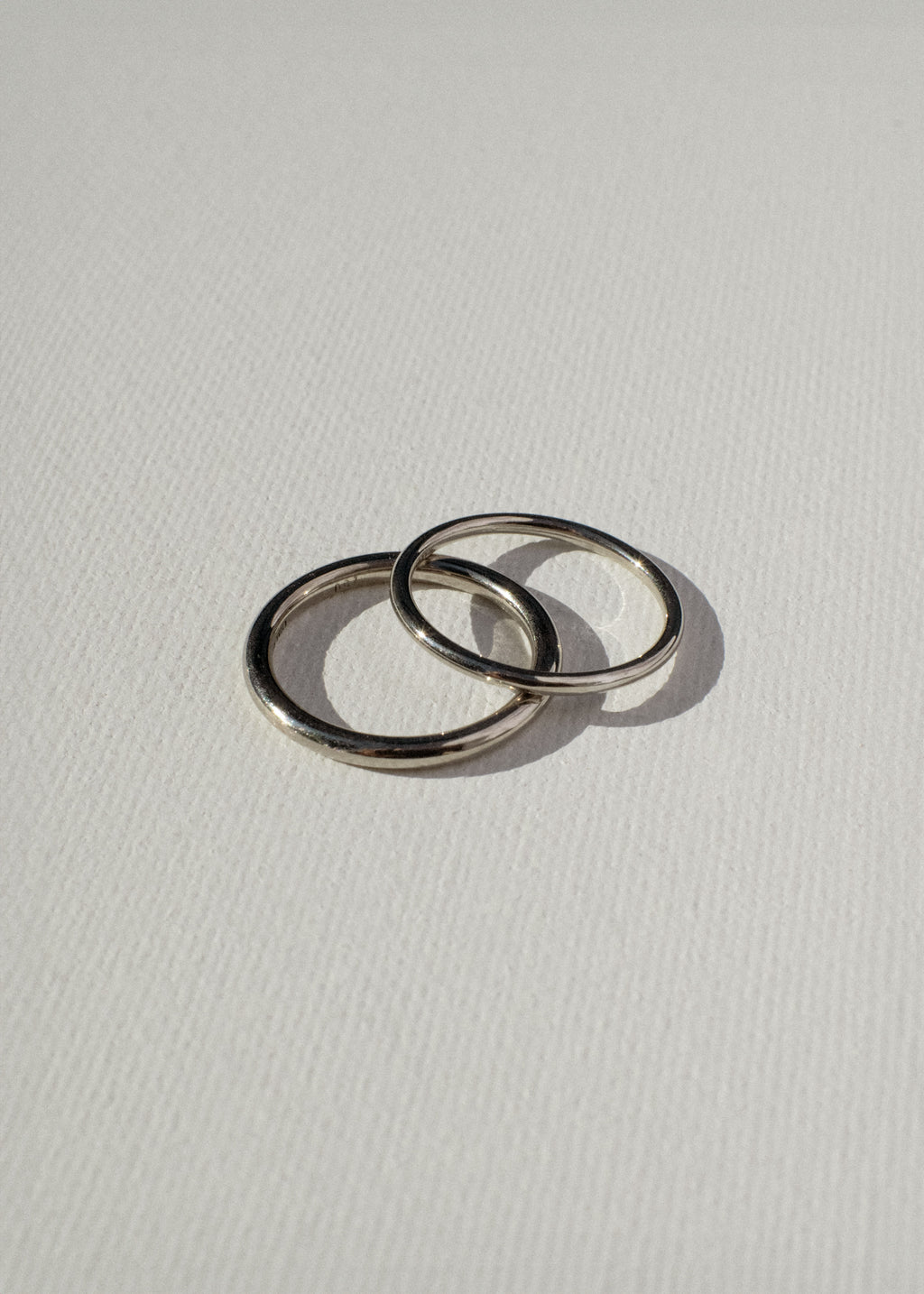 18k Palladium White Gold Wedding Bands (G)