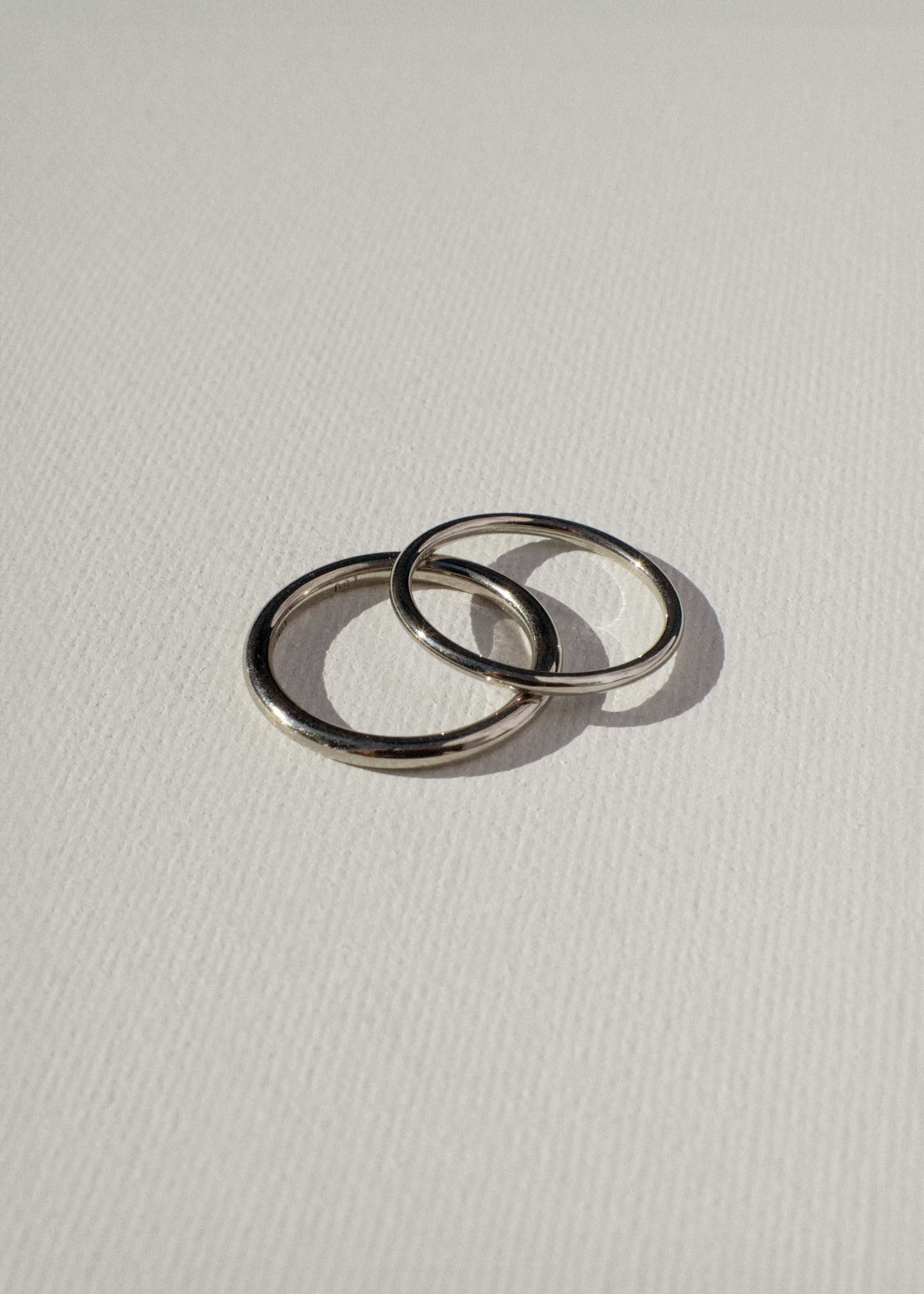 18k Palladium White Gold Wedding Bands (G)