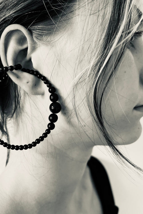 Big DROP Black Double Ear Cuff