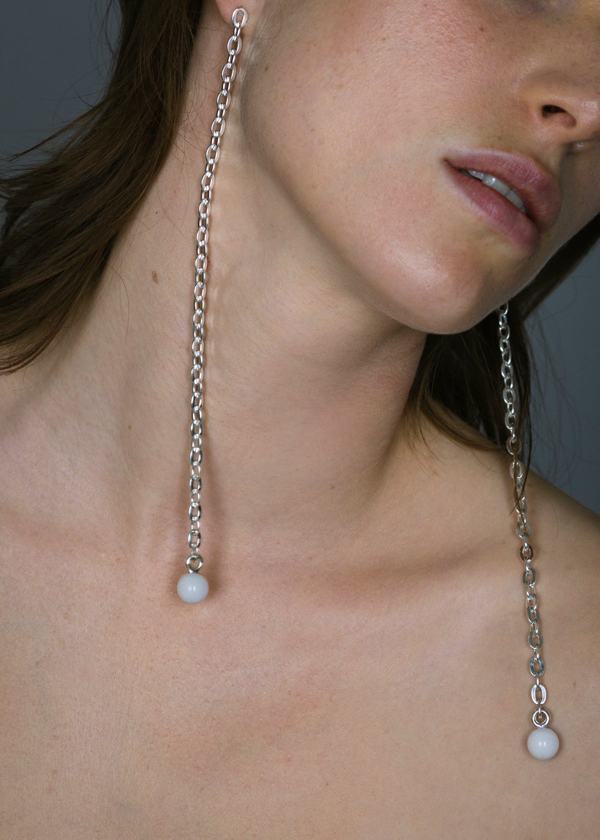 Barbelle Earrings White