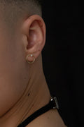 WIRE SOLITAIRE Circle Earstud No1