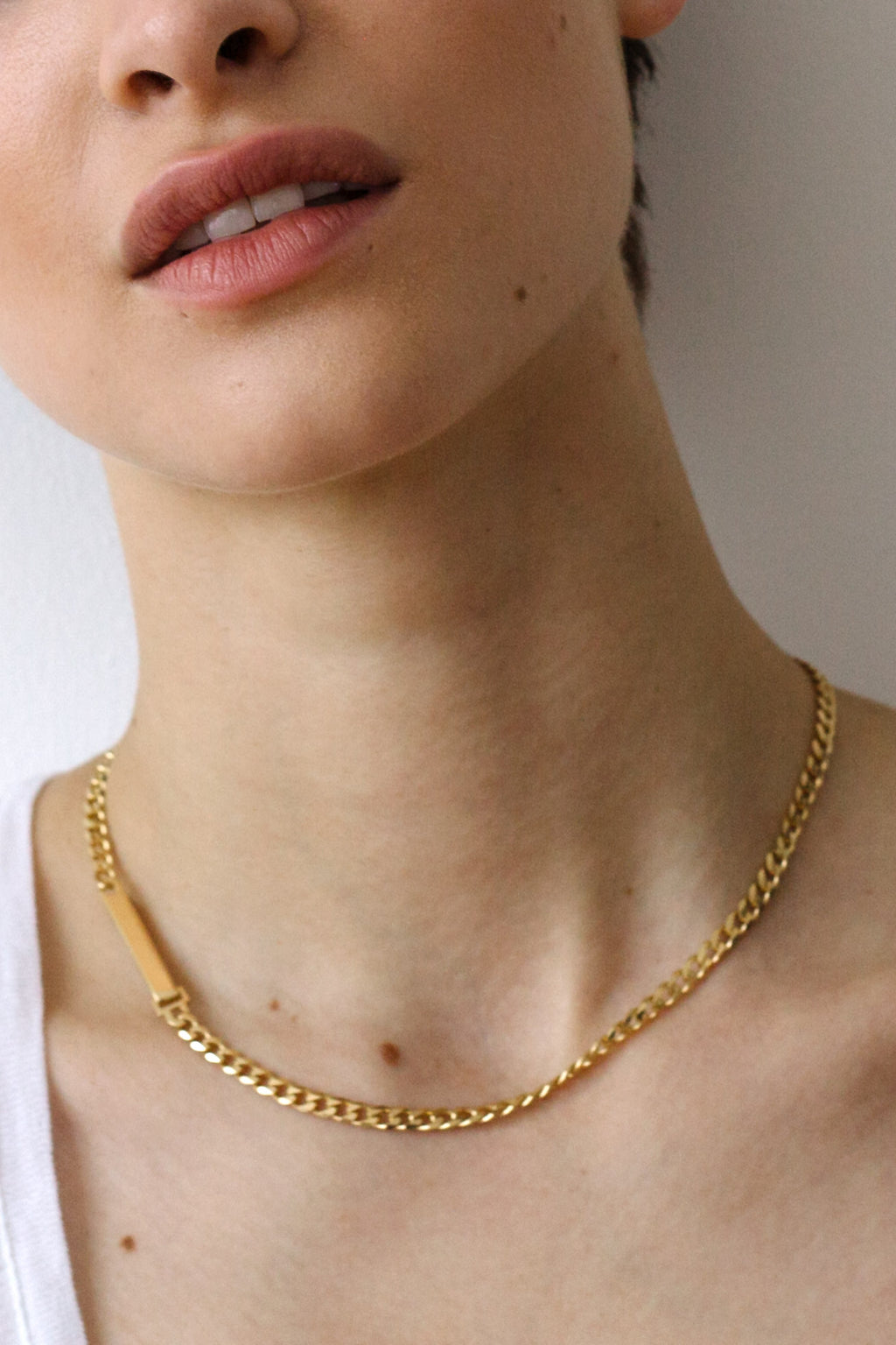 narrow gold IDENTITY choker