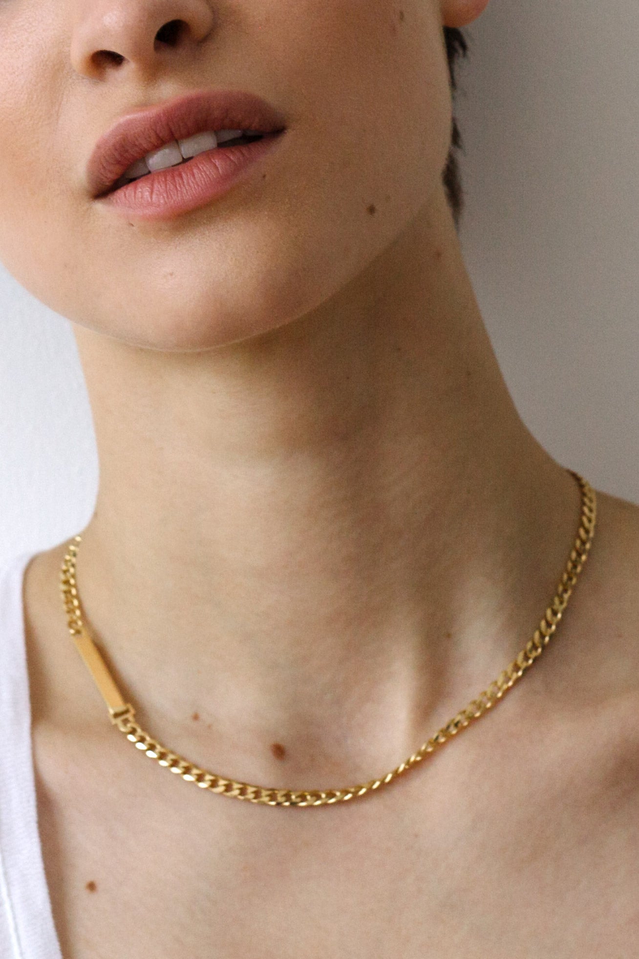 narrow gold IDENTITY choker