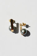 STRIPE PEARL Studs