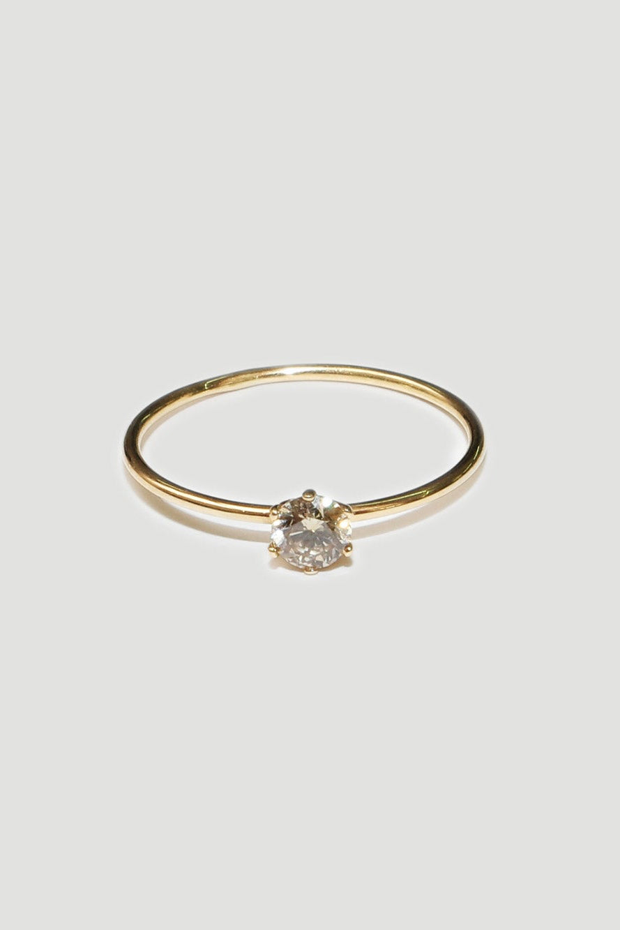 Champagne Diamond SOLITAIRE Ring