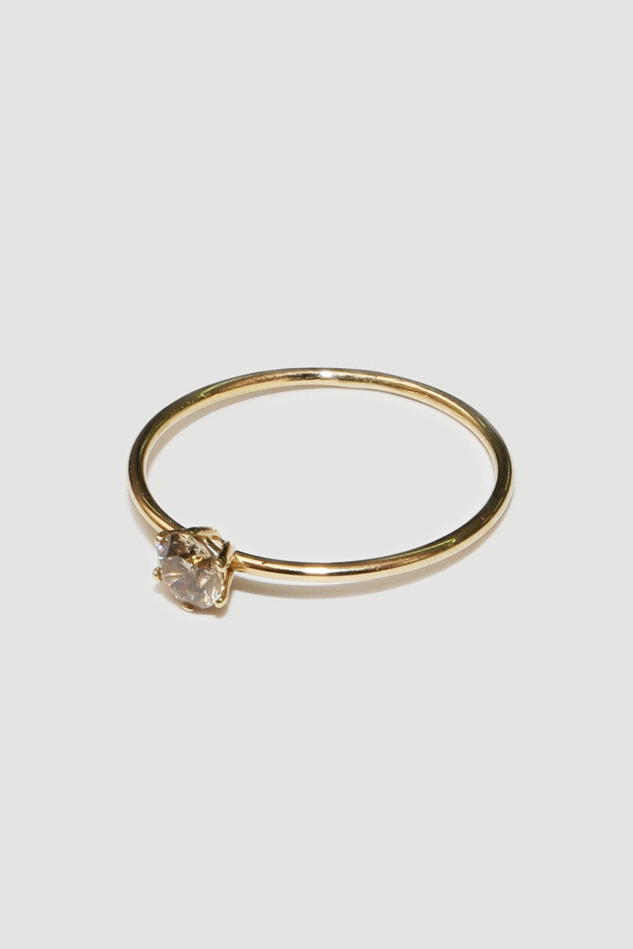 Champagne Diamond SOLITAIRE Ring