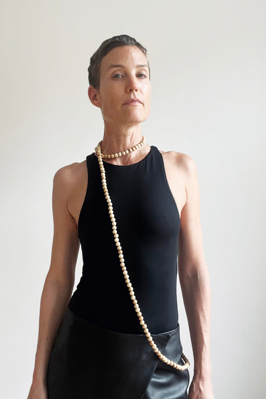 Very Long WOOD Necklace