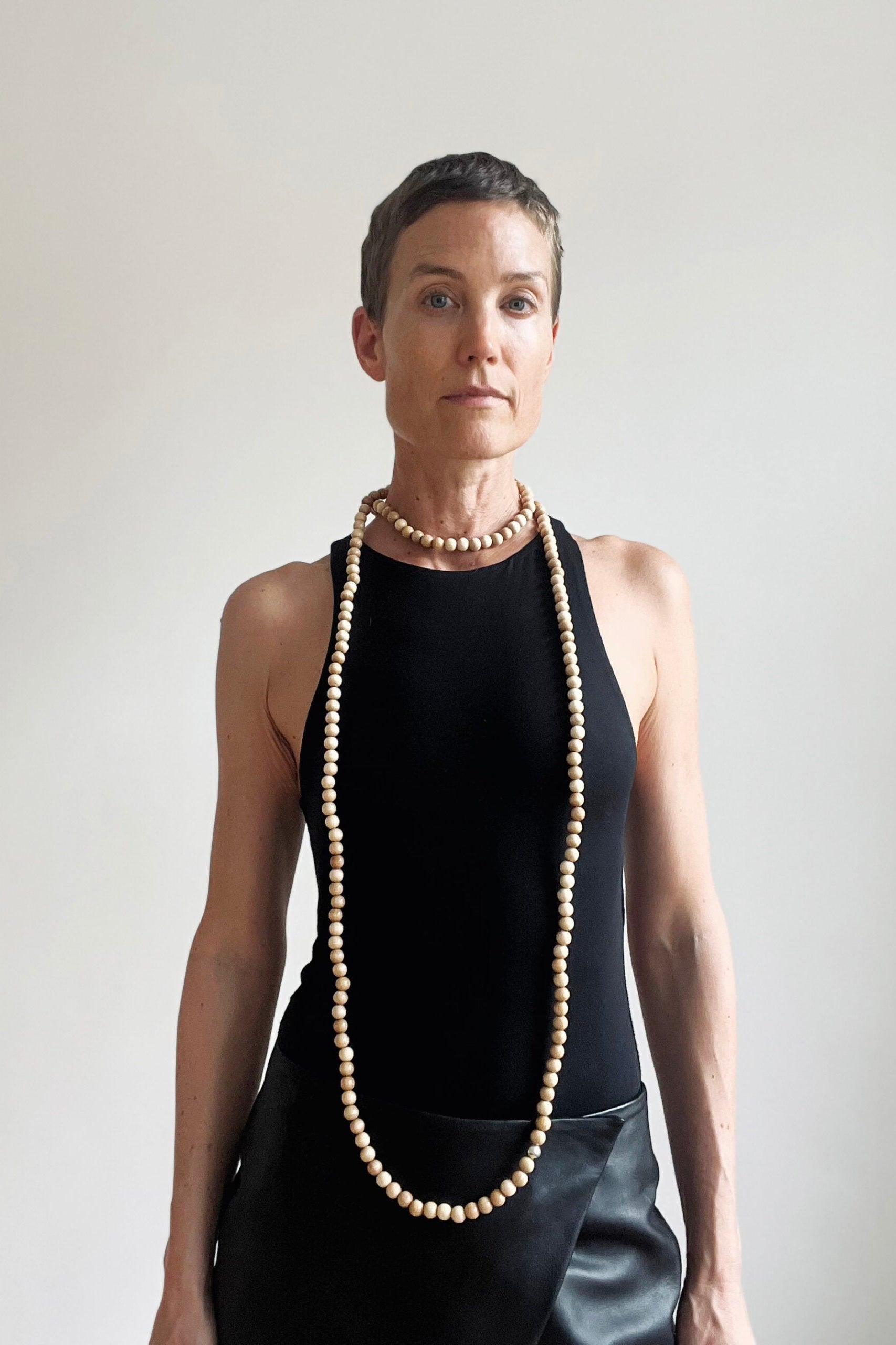 Very Long WOOD Necklace