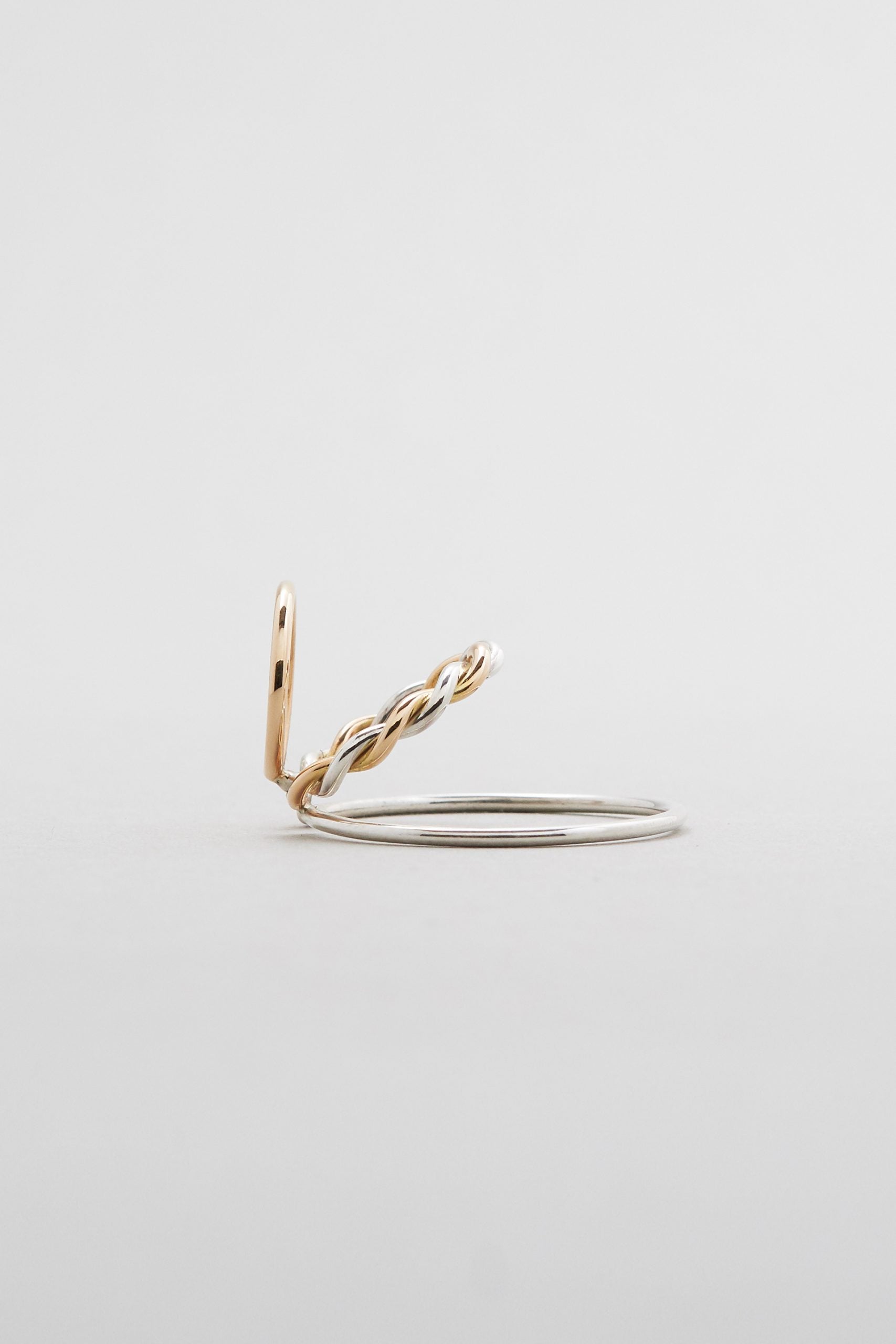 Bicolour TWISTED Triple Ear Cuff