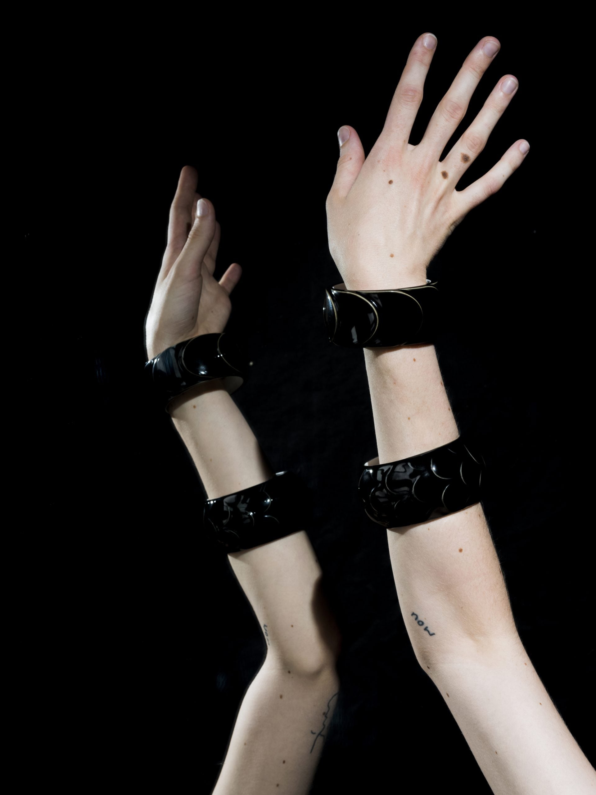 Grey Silver Drake Cuffs