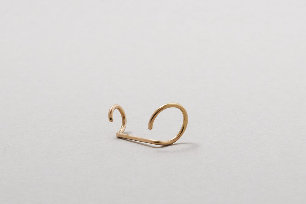 Double WIRE BOLD Ear Cuff Up