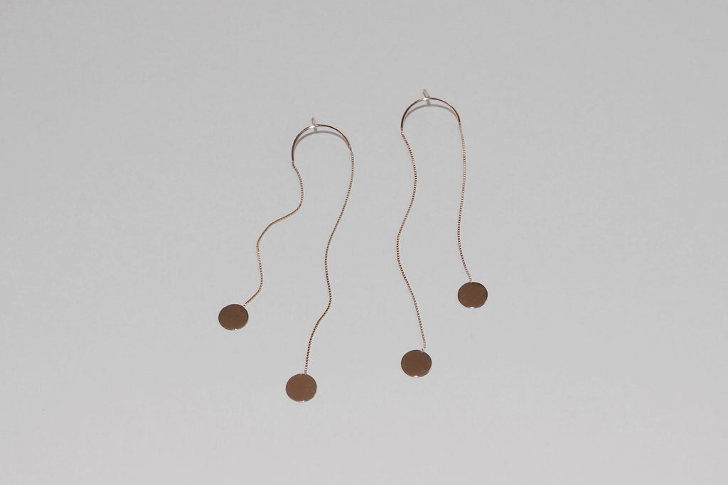 Gold Dancing PAILLETTES Earrings No2