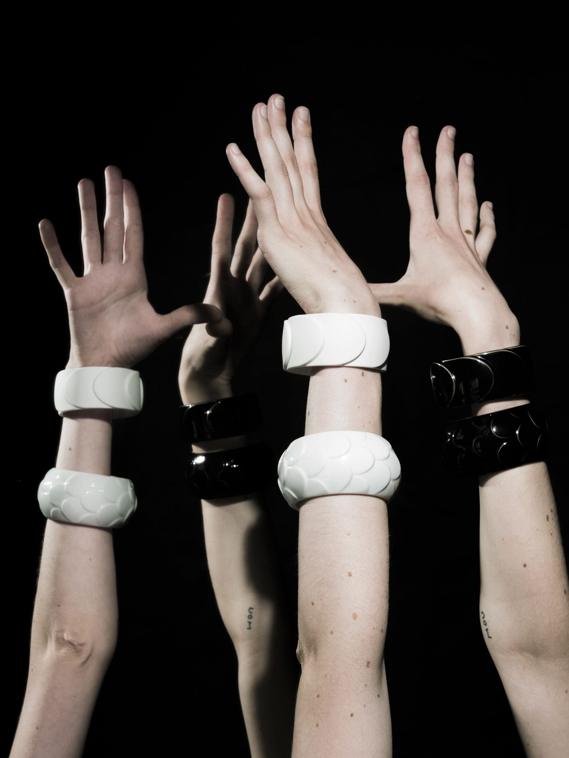 Grey Silver Drake Cuffs