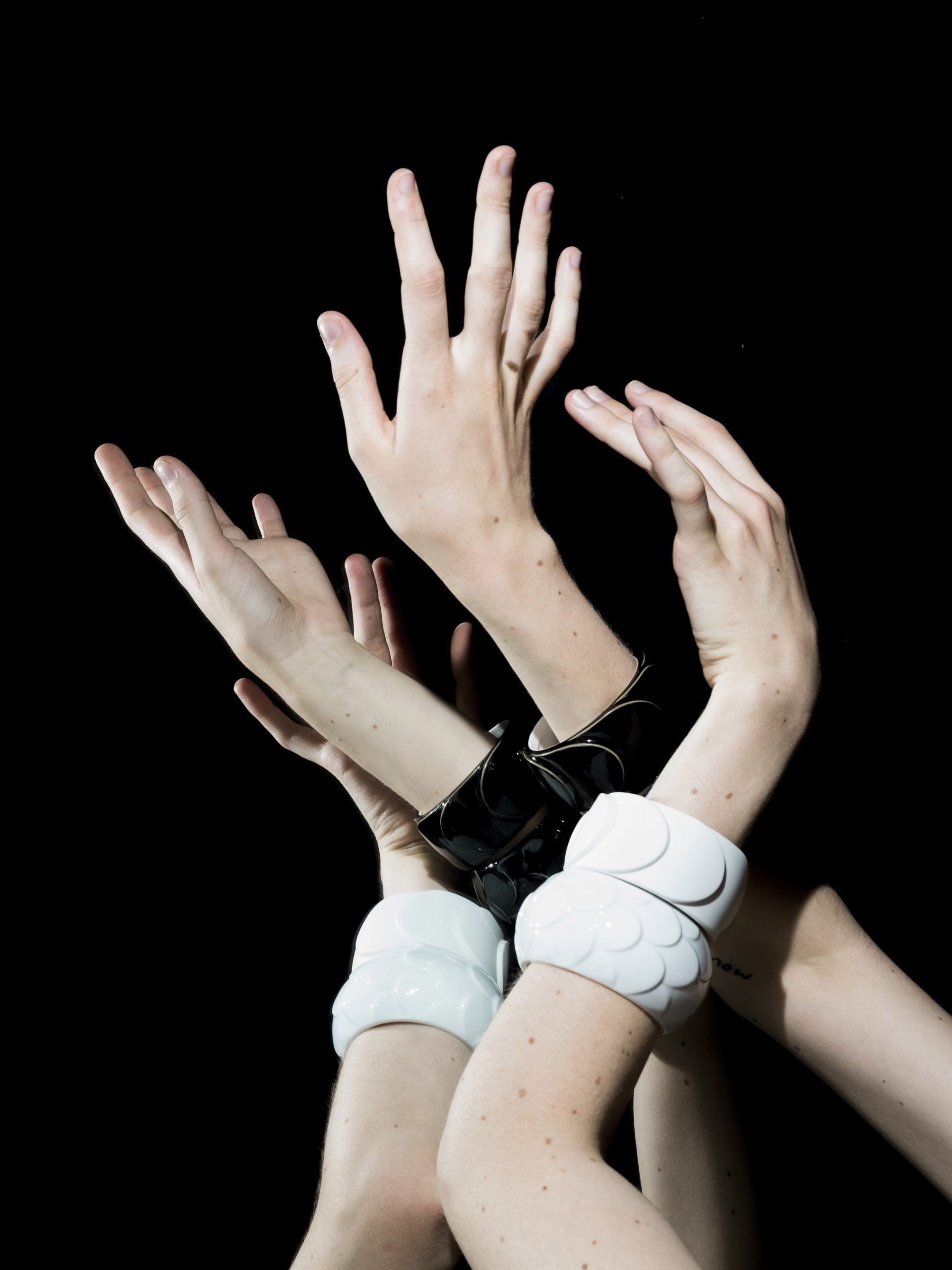 Grey Silver Drake Cuffs