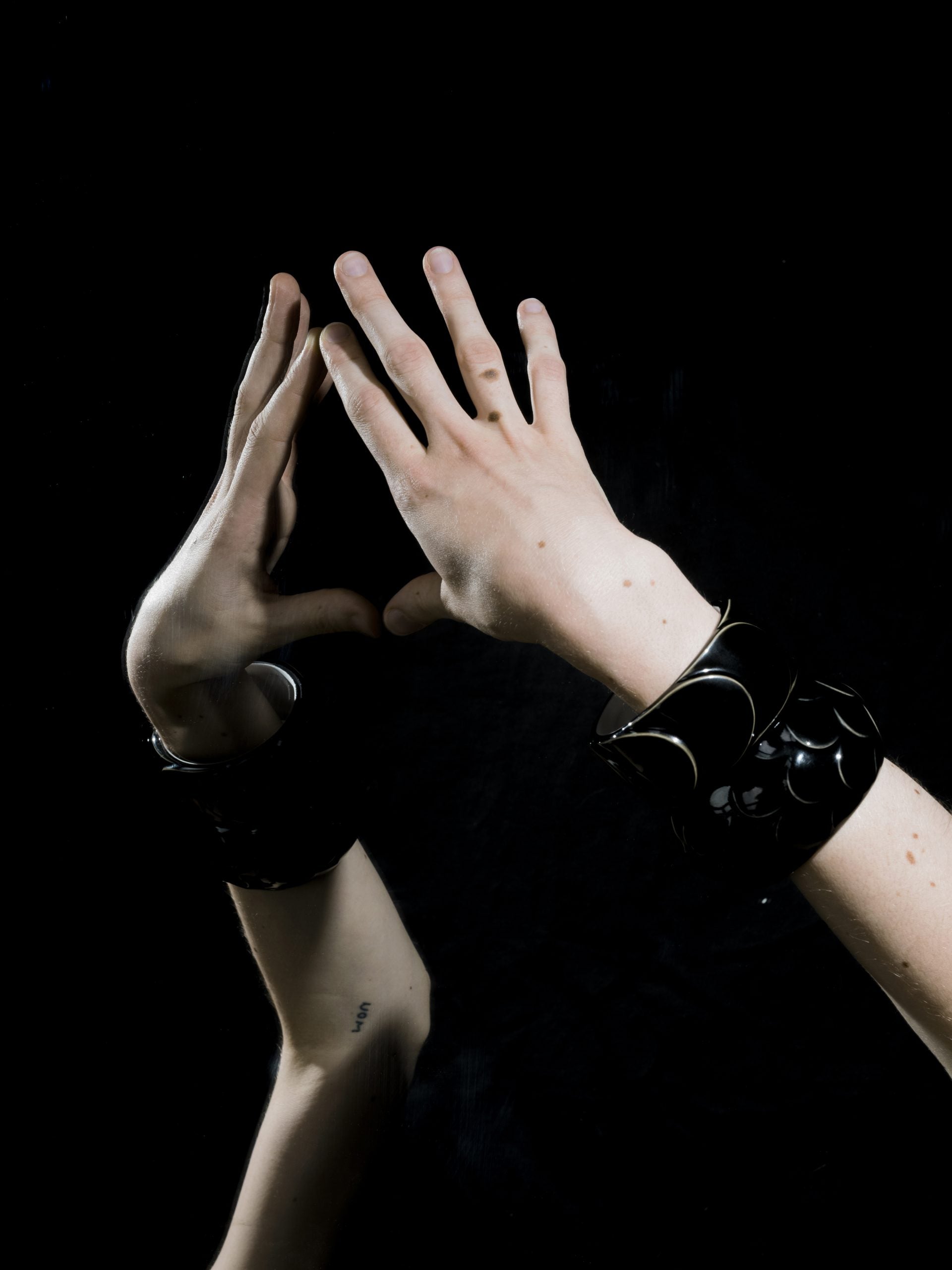Grey Silver Drake Cuffs