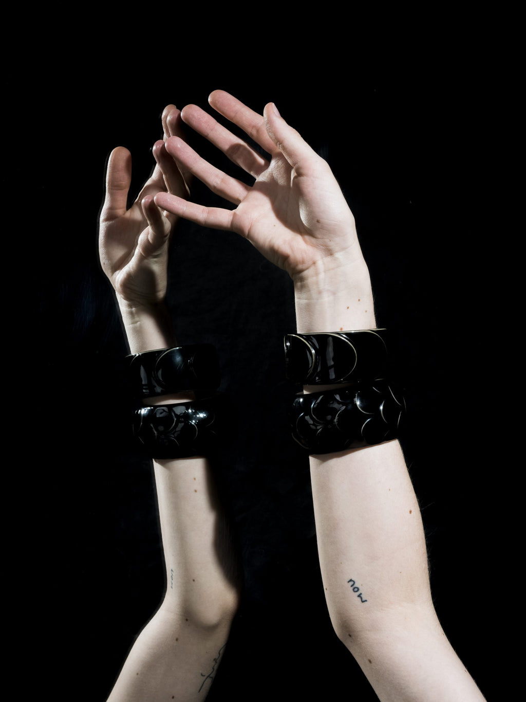 Grey Silver Drake Cuffs