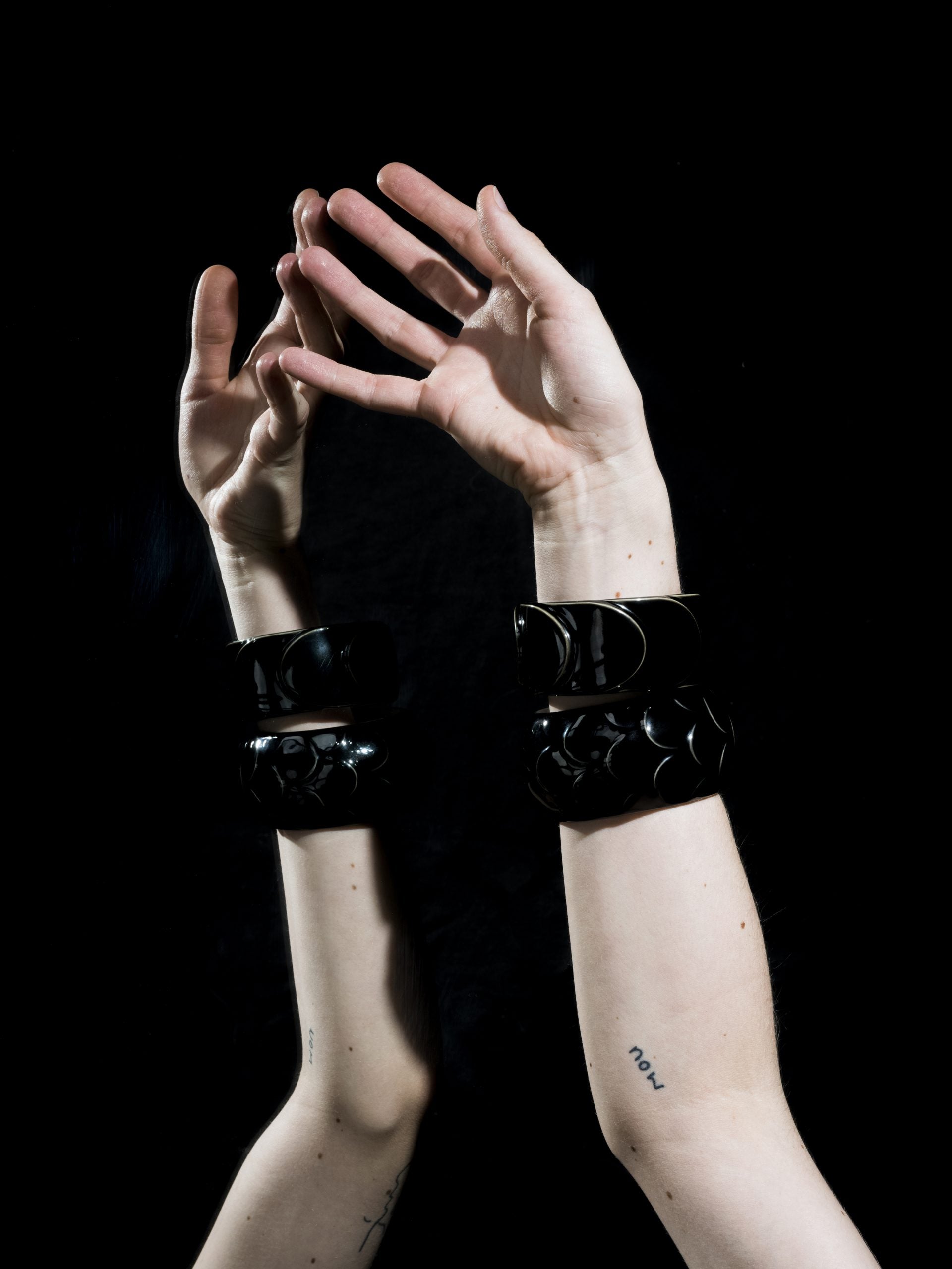 Grey Silver Drake Cuffs