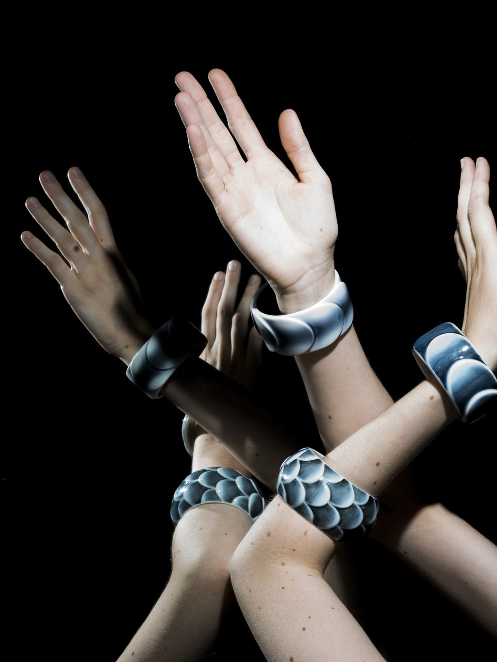 Grey Silver Drake Cuffs