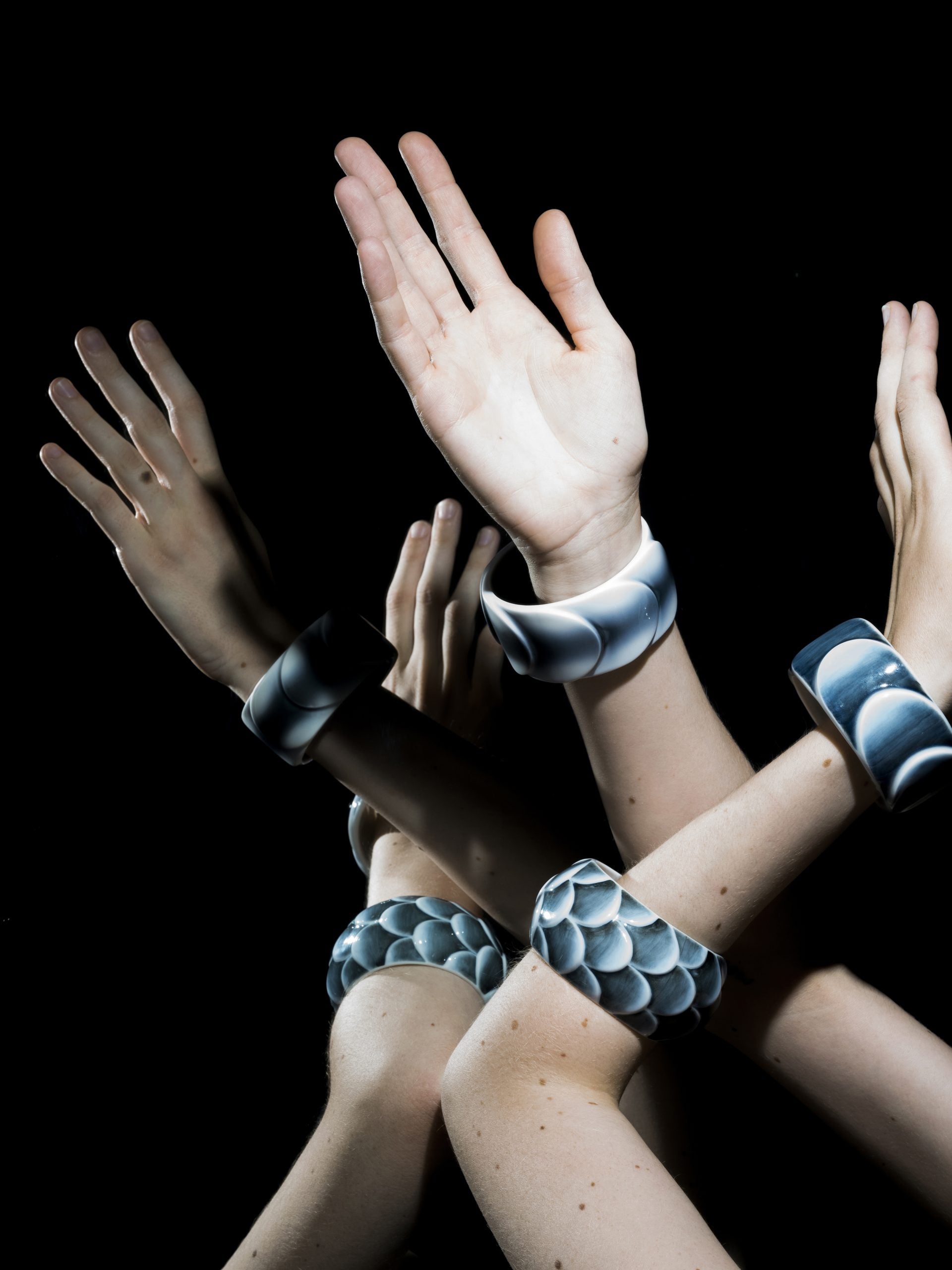 Grey Silver Drake Cuffs