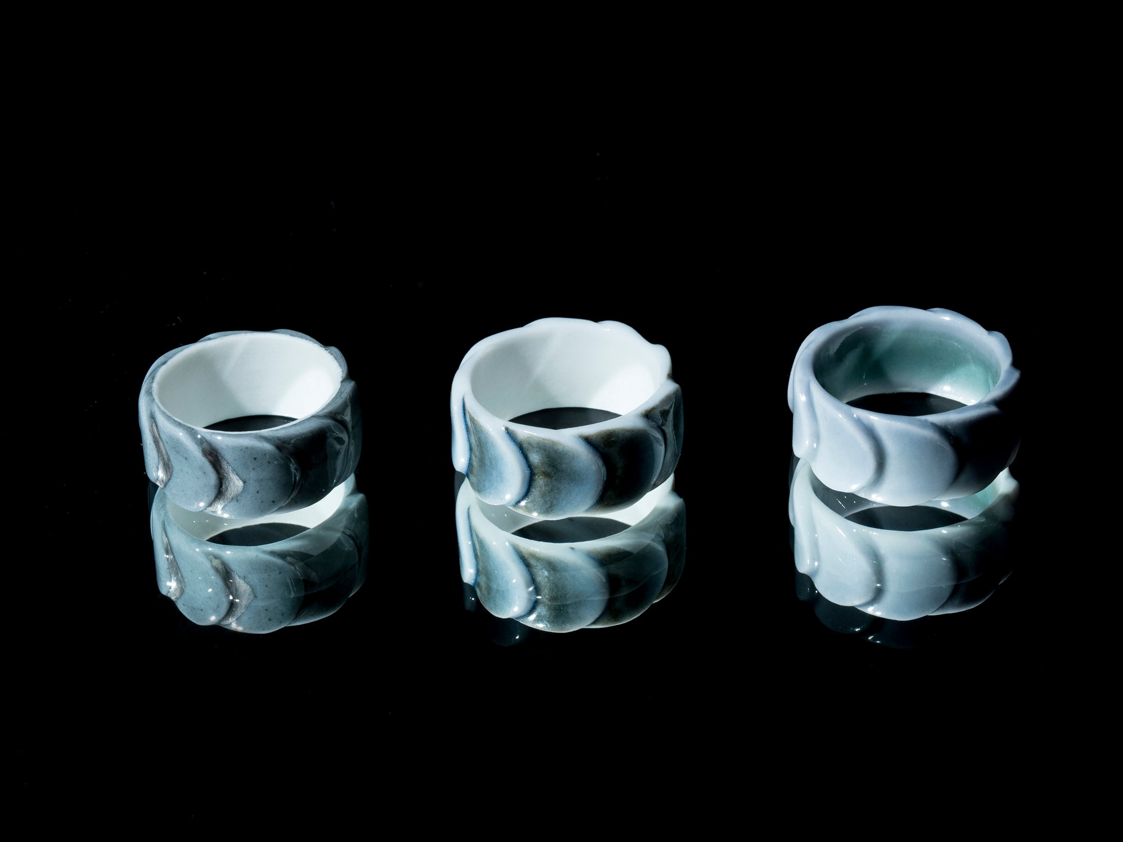 Grey Silver Drake Cuffs
