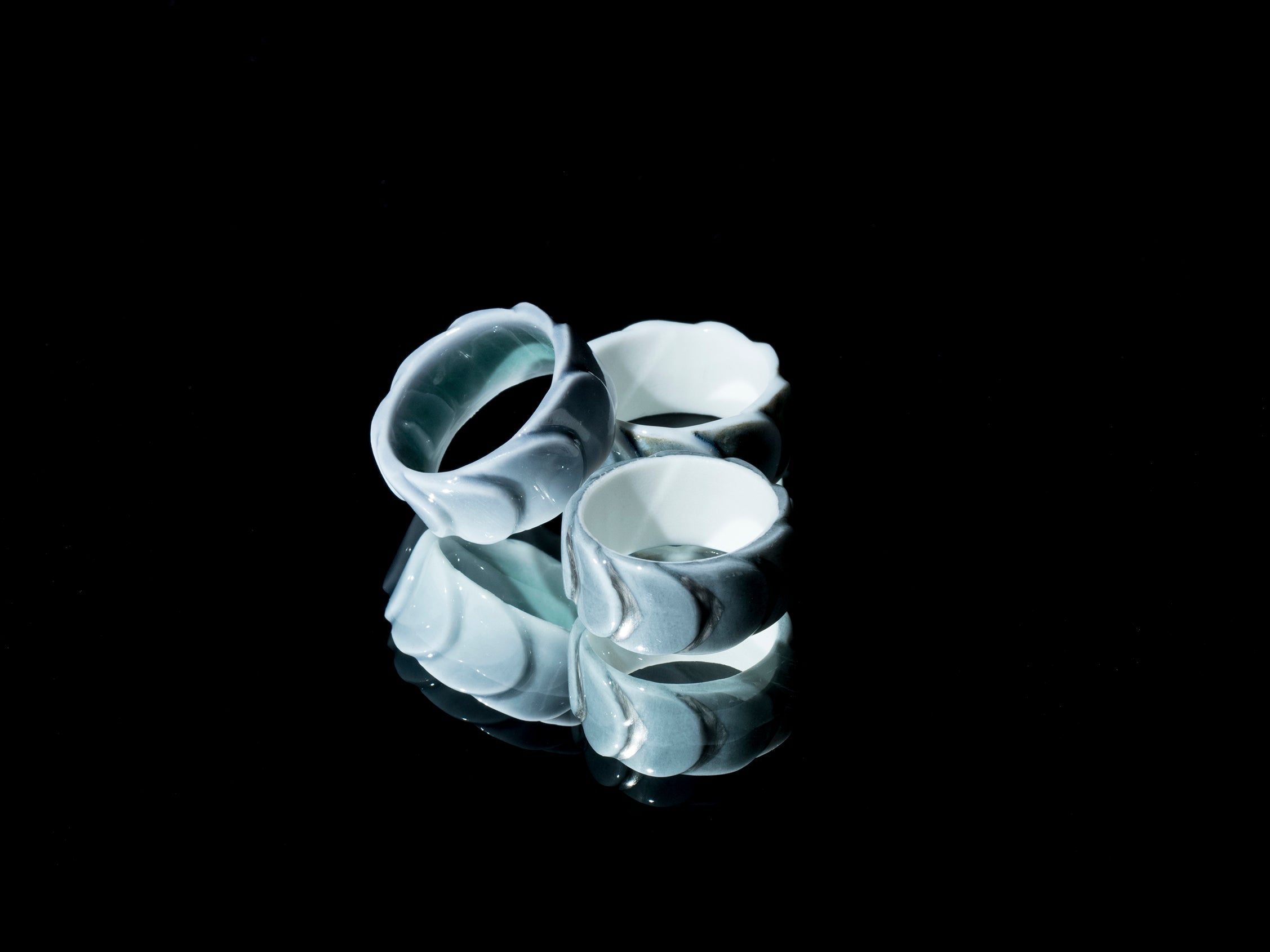 Grey Silver Drake Cuffs