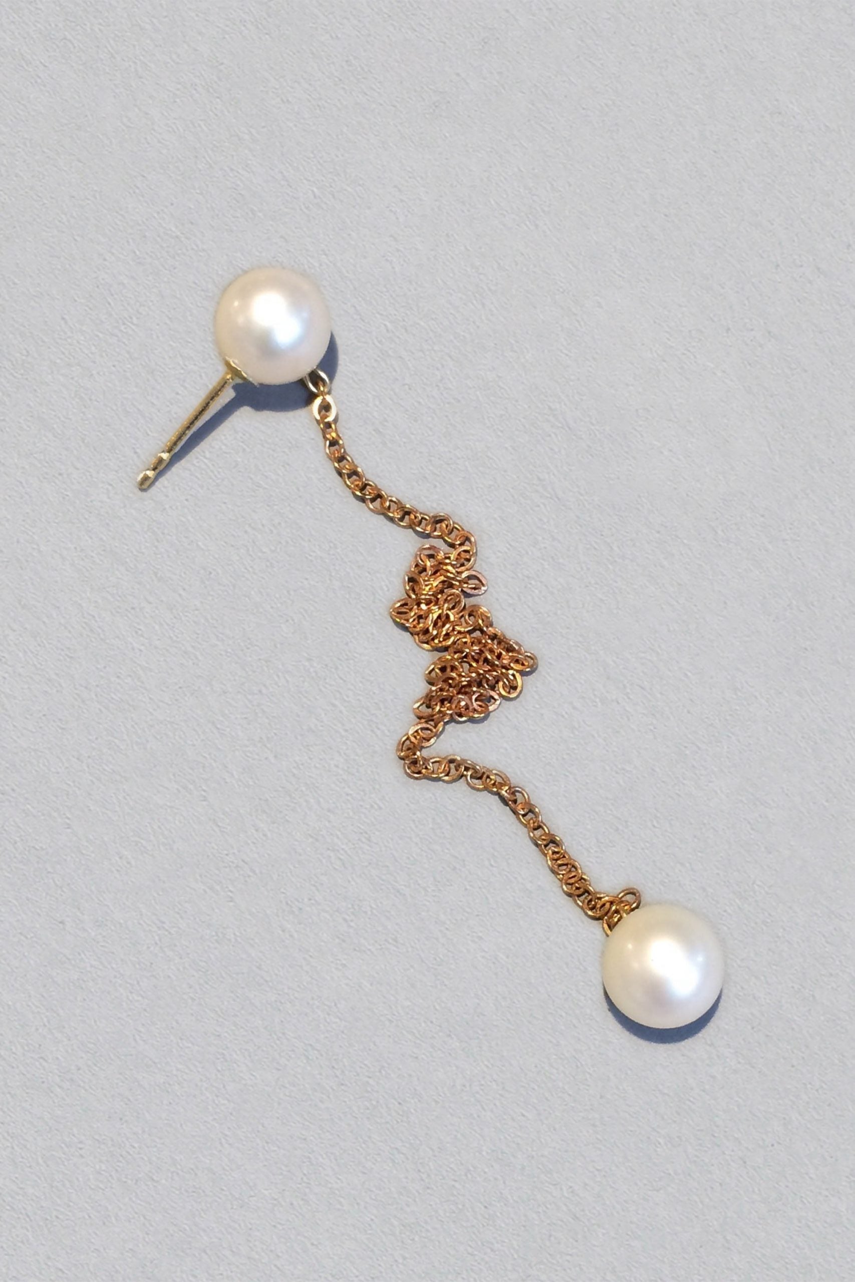 Long & Short PEARL BARBELLE Earring