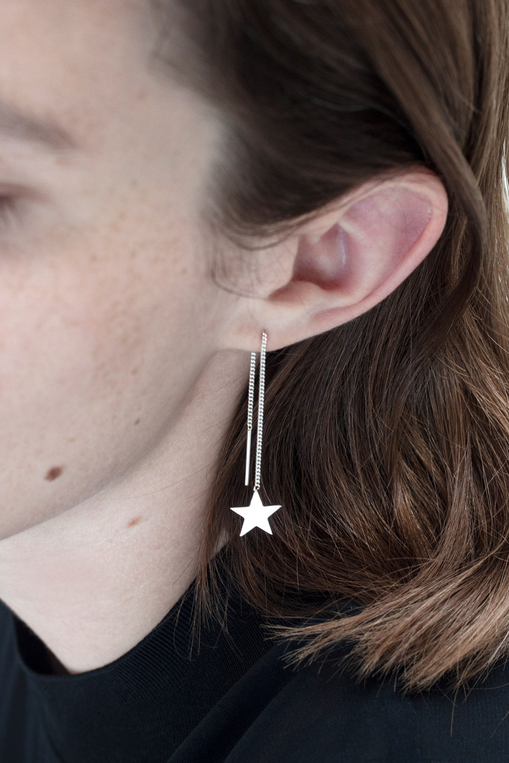 Long STAR Earrings
