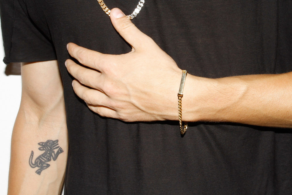 Men's Narrow Gold IDENTITY Bracelet