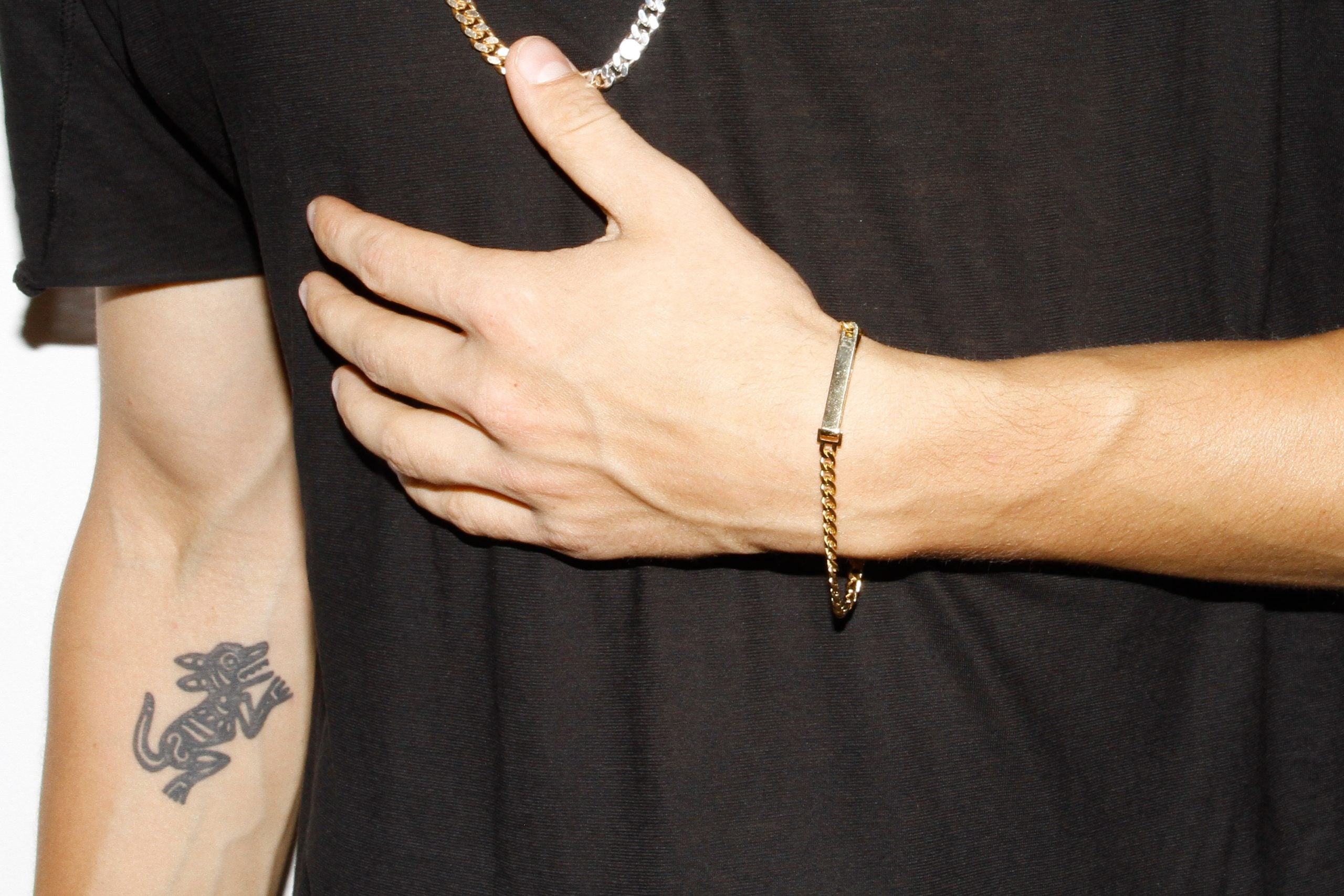 Men's Narrow Gold IDENTITY Bracelet