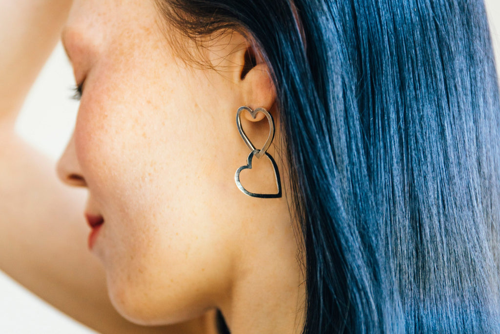 LS LINKED HEARTS Earring