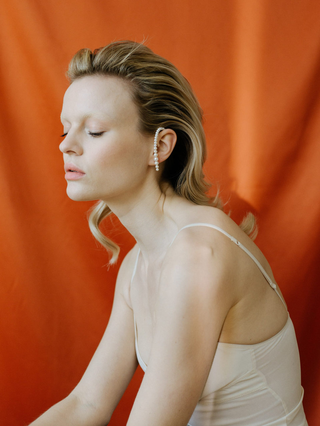 DROP PEARL Wrap Earring