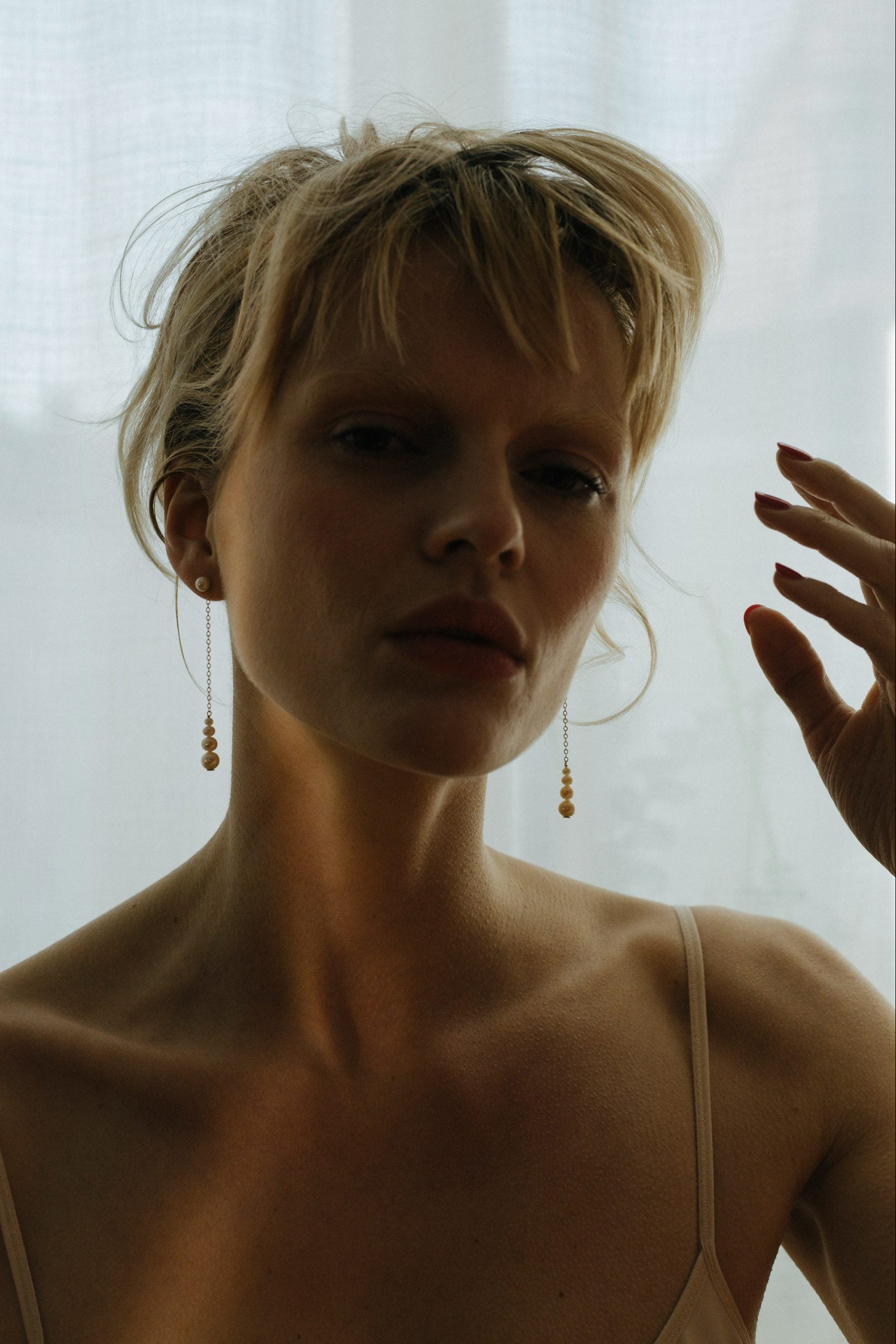 Short DROP PEARL Earrings