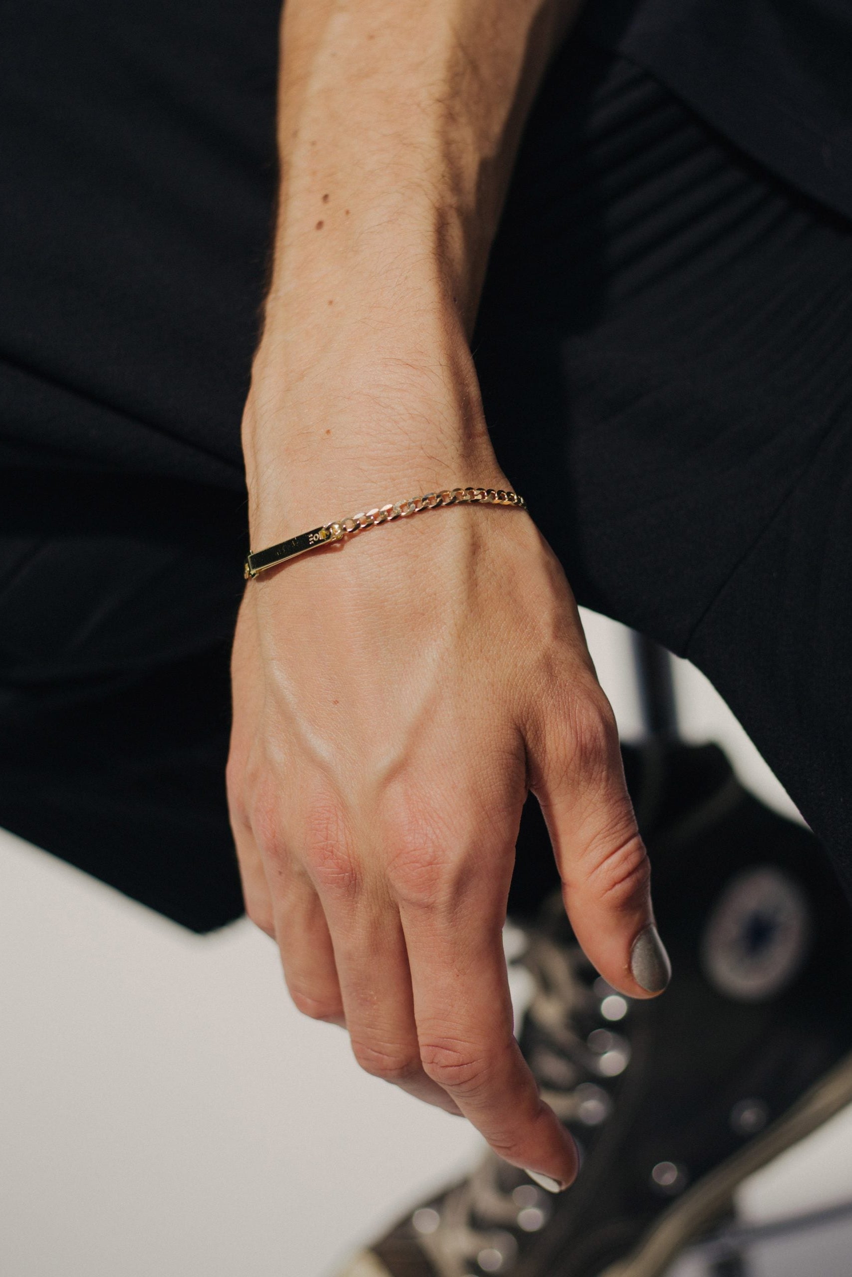 Men's Narrow Gold IDENTITY Bracelet
