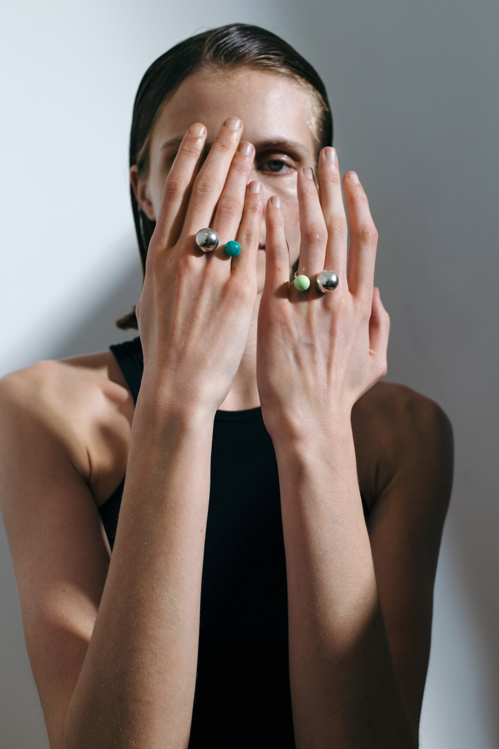 Silver & Colour SLING Ring No2