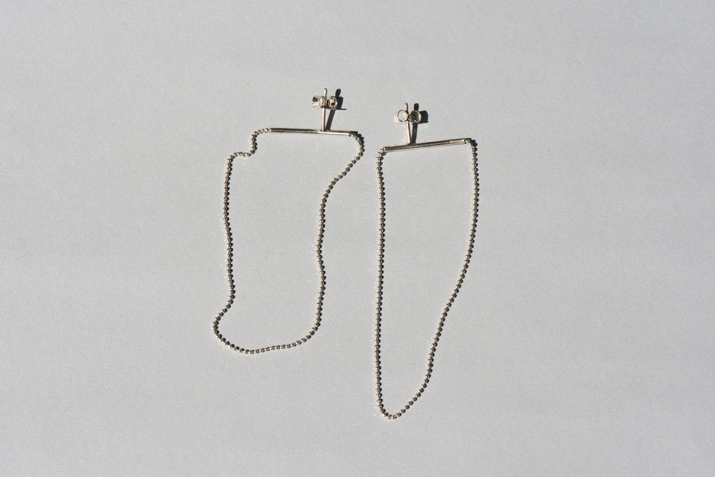 Silver MELTING Earrings