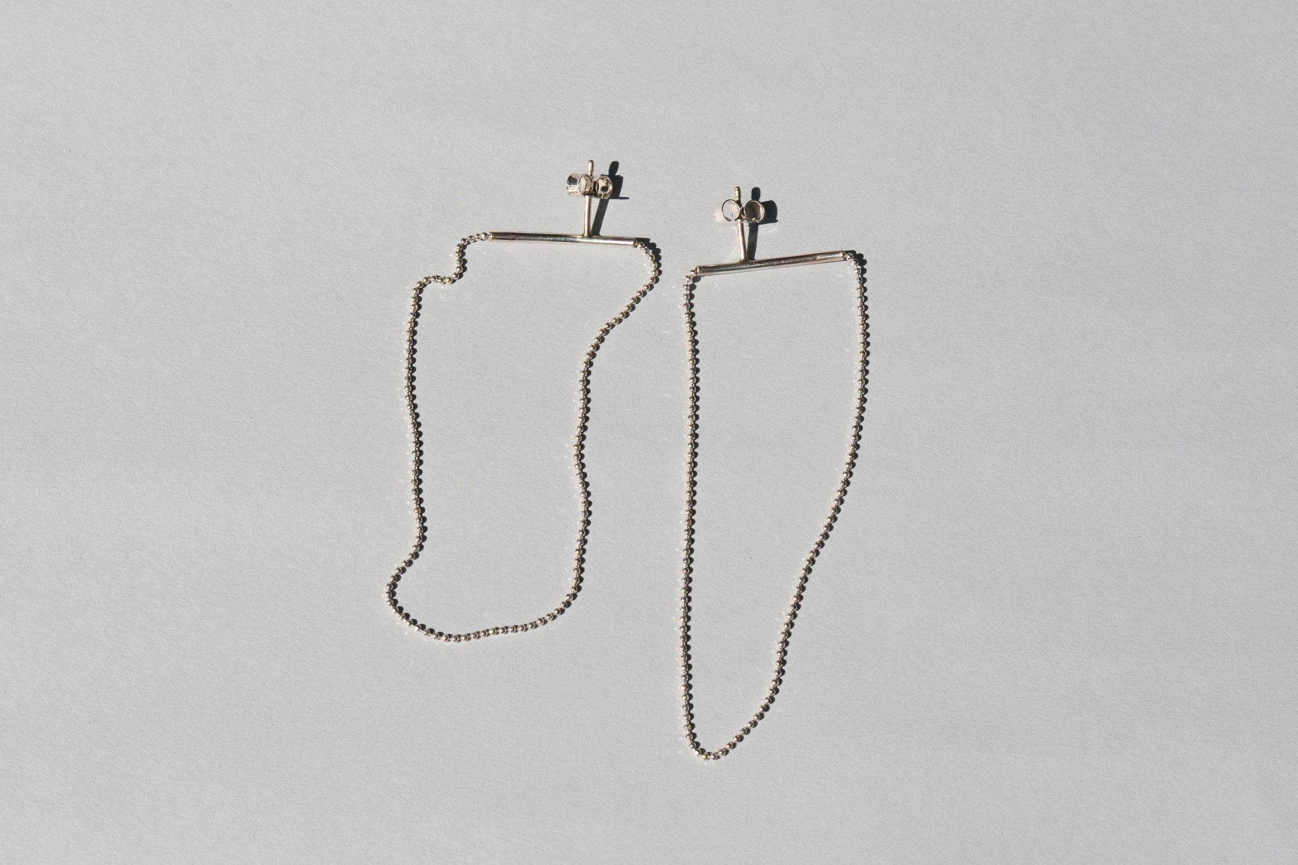 Silver MELTING Earrings