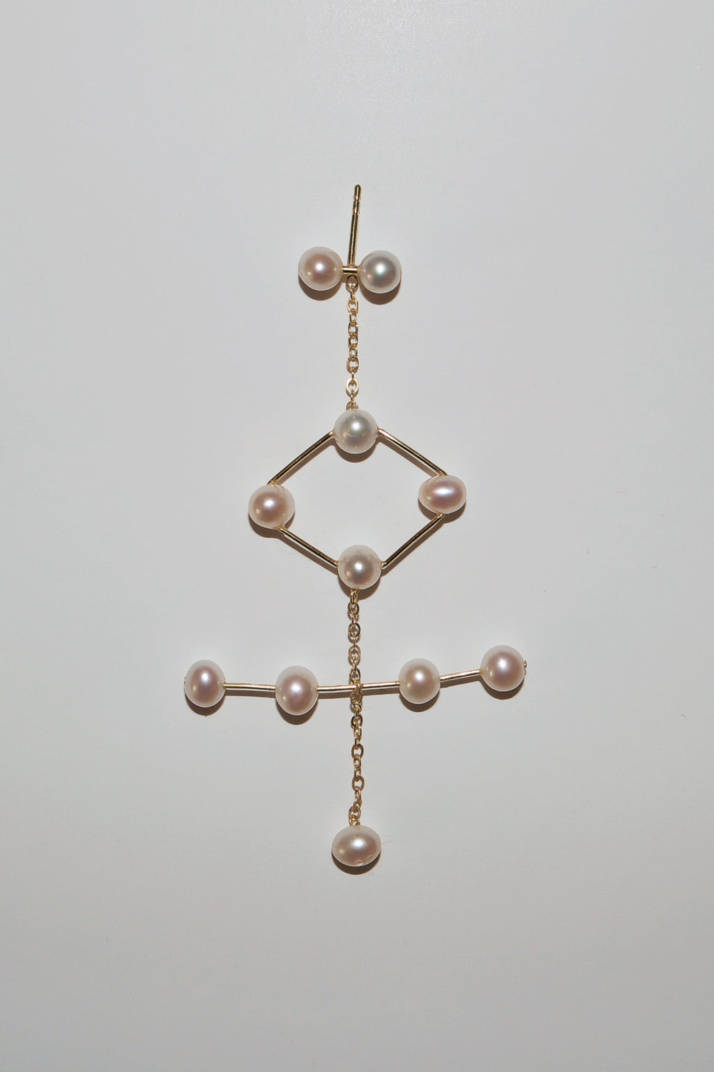 Soccer Earring 4-4-2 diamond
