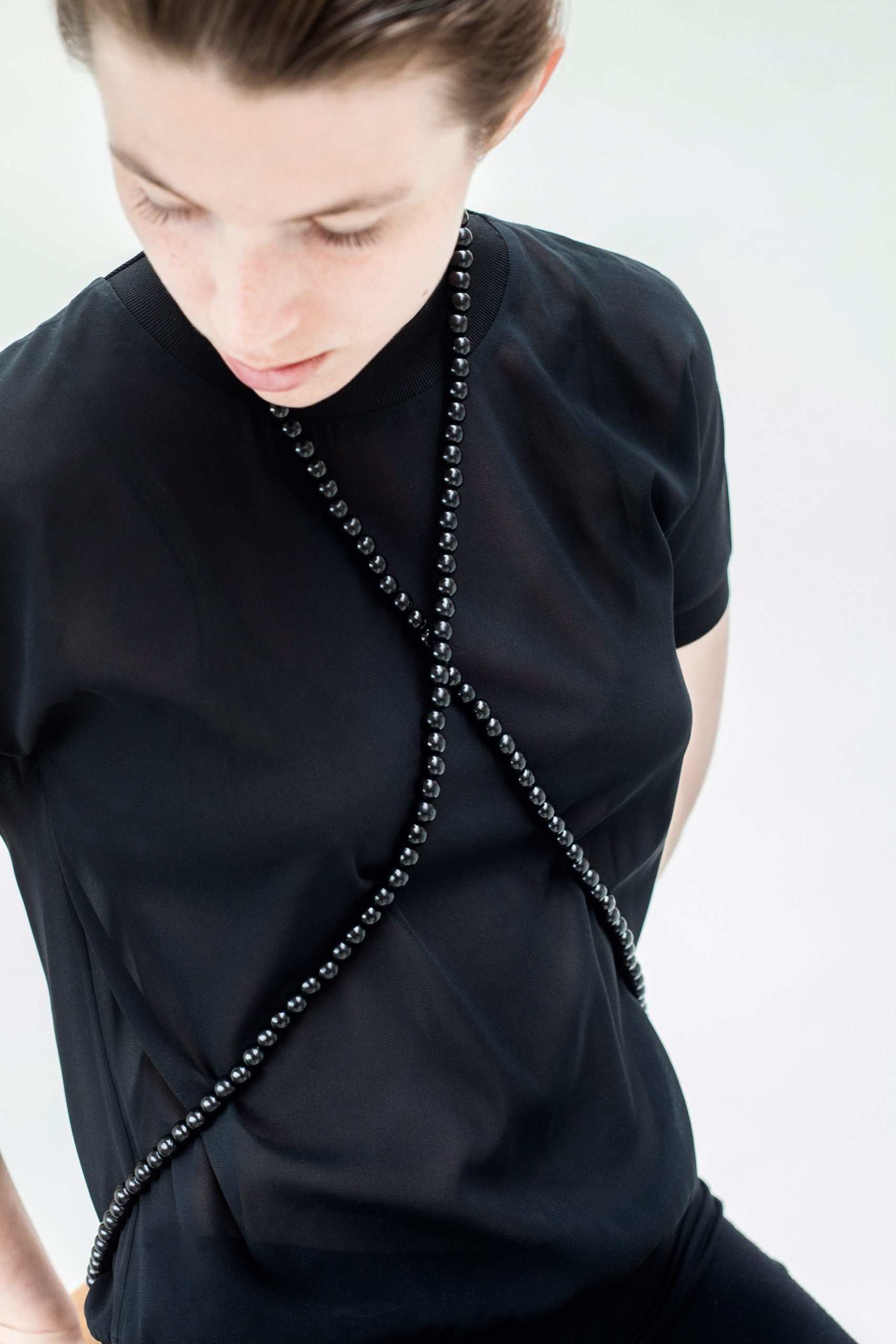 Very Long WOOD Necklace