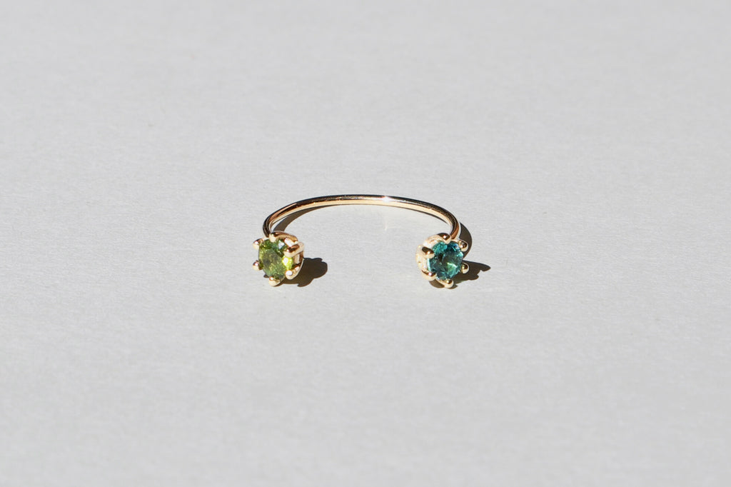 Tourmaline Twin Ring