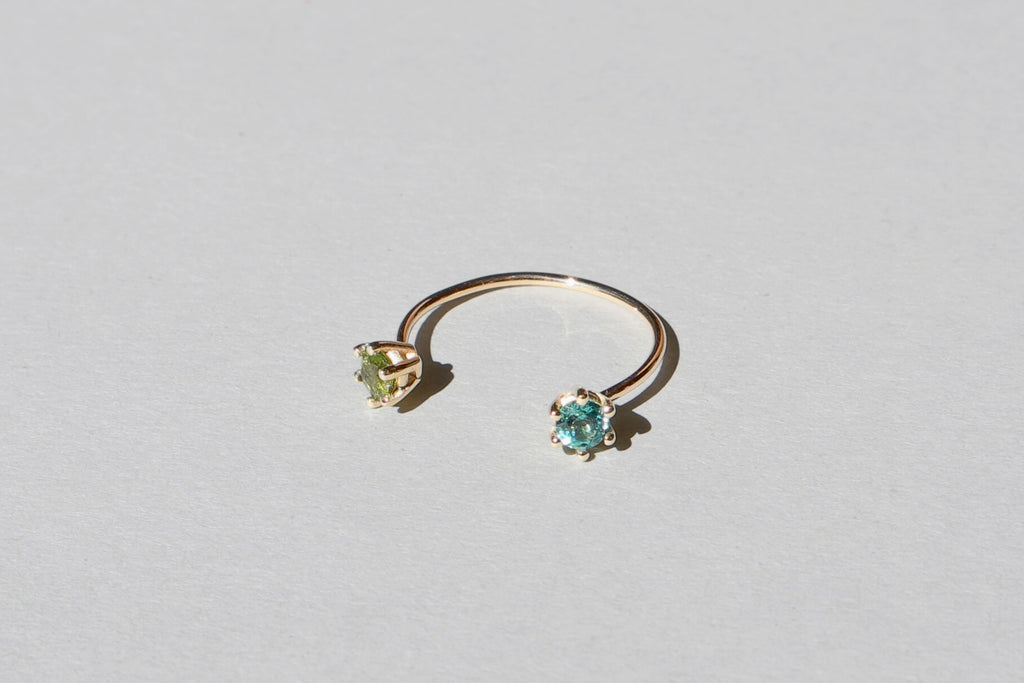 Tourmaline Twin Ring