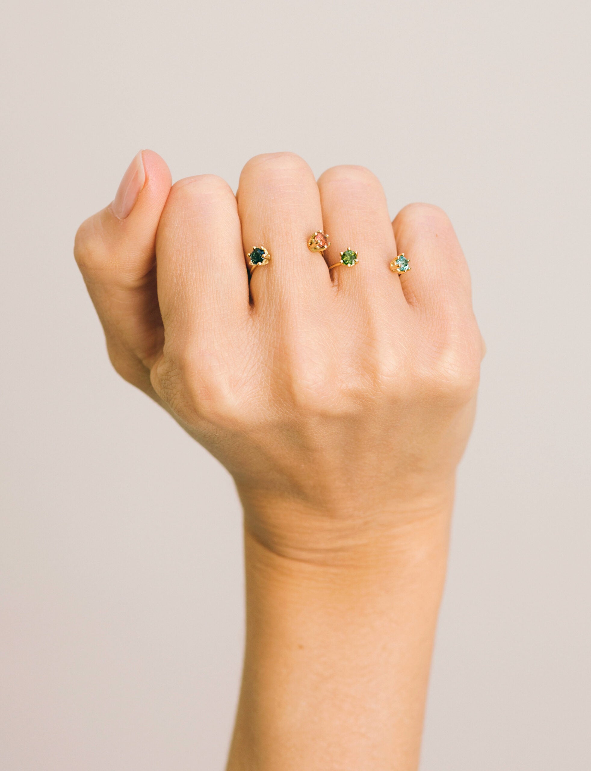Tourmaline Twin Ring